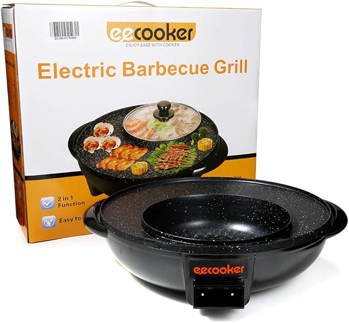 2-in-1 BBQ Grill & Electric Baking Pan