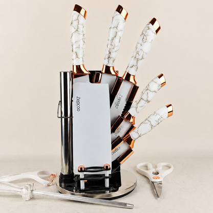 Premium Knife Set with Rotating Block