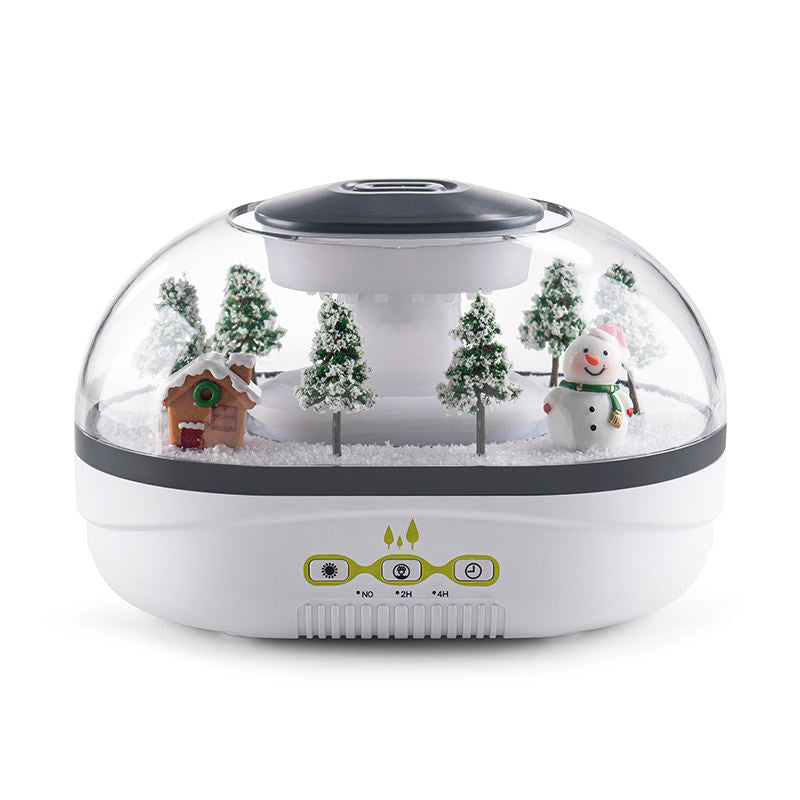 Snow Globe Aroma Diffuser Snowman & Pine Tree Landscape Humidifier