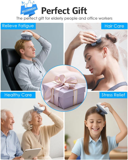 Smart Electric Scalp Head Massager with Replaceable Heads