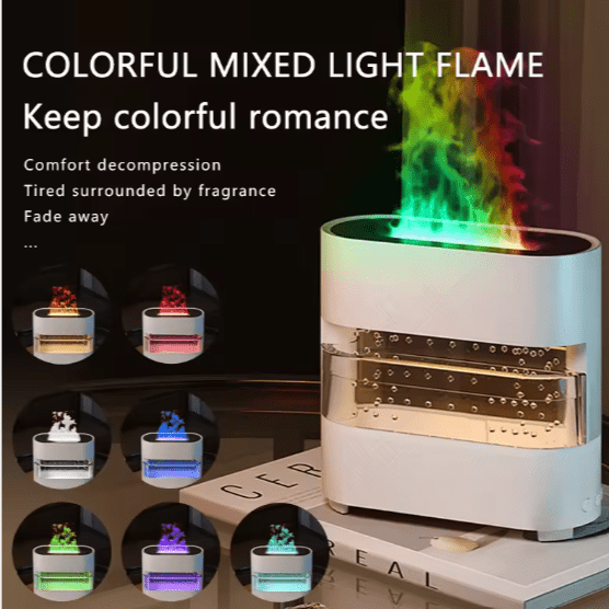 Color Changing LED Fire Effect Essential Oil Diffuser & Humidifier
