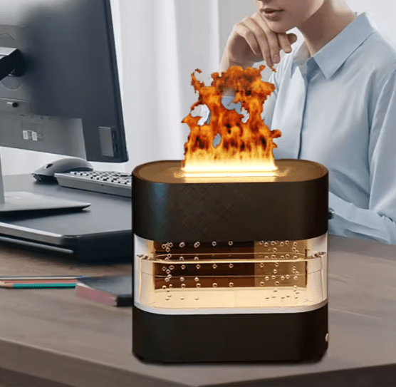 Color Changing LED Fire Effect Essential Oil Diffuser & Humidifier
