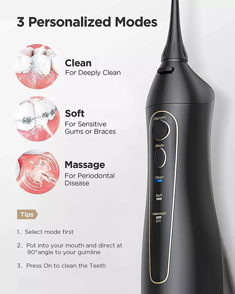 Fairywill Cordless Water Flosser & Electric Sonic Toothbrush Set SADILUX