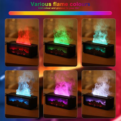 Flame Aroma Diffuser Ultrasonic Essential Oil Diffuser with Realistic LED