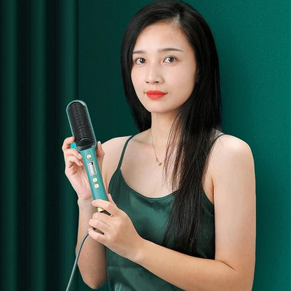 Electric Hair Straightening Brush Fast Ceramic Hot Comb