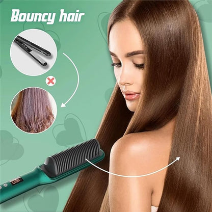 Electric Hair Straightening Brush Fast Ceramic Hot Comb