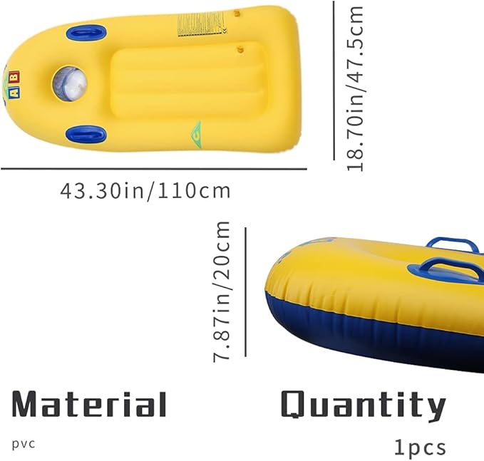 Inflatable Baby Pool Float Board with Safety Handles SADILUX