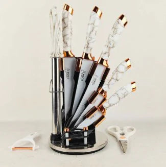 Premium Knife Set with Rotating Block