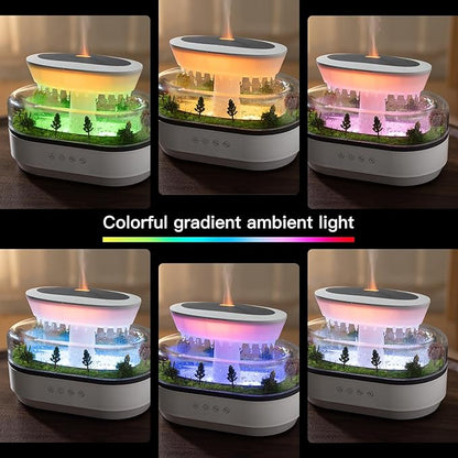 Essential Oil Diffuser with Raindrop Sound LED Light & Music
