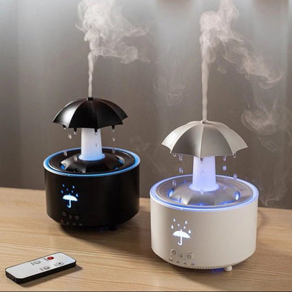 Umbrella Rain Humidifier Rotating Water Droplet Oil Diffuser