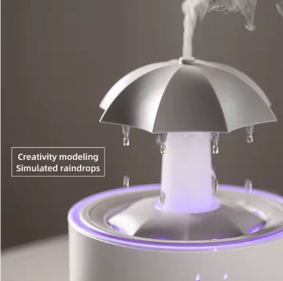 Umbrella Rain Humidifier Rotating Water Droplet Oil Diffuser